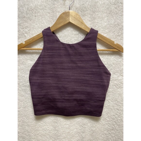 Athleta Conscious Sports Bra Tank Top Size XS Purple Athleisure Workout Exercise - Picture 1 of 8